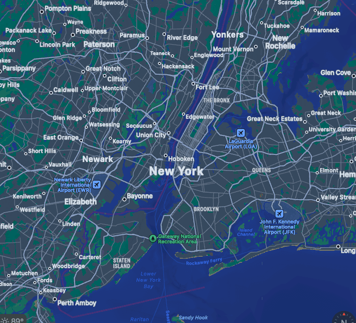 World map showing my location